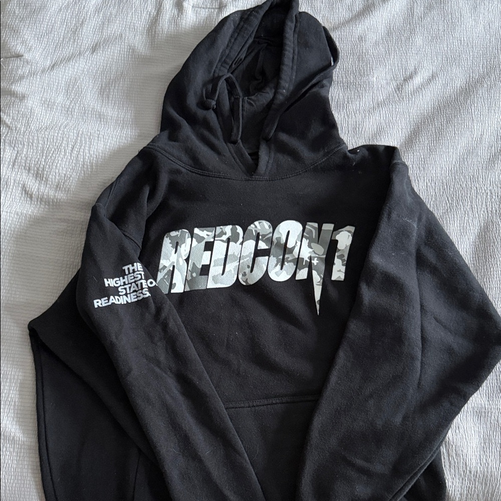 REDCON1 Black White Snow Camo Graphic Hoodie